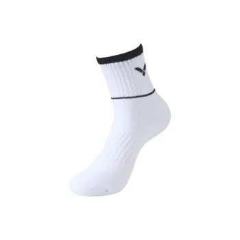VICTOR Mid Calf Socks Unisex 1 Pack White