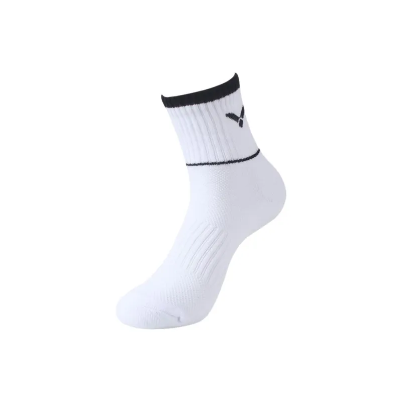VICTOR Mid Calf Socks Unisex 1 Pack White-0