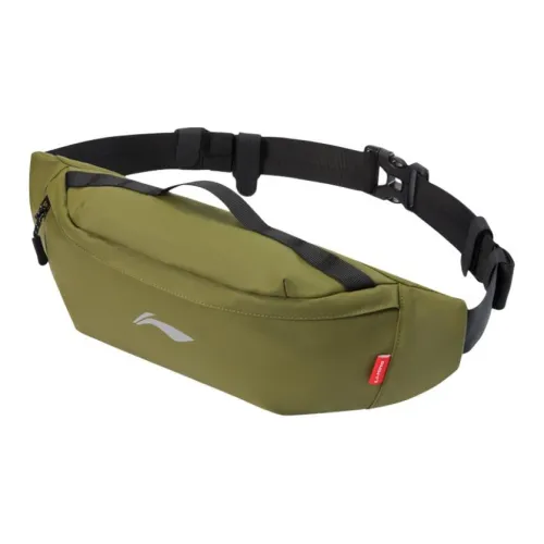 LiNing Polyester Fanny Pack Regular Unisex Army Green