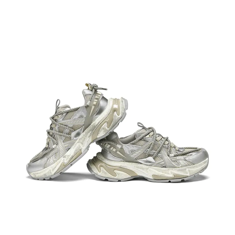 TCELLARS Cushioning, Slip Resistant, Abrasion Resistant, Height Increasing Low Top Chunky Sneakers Unisex-10