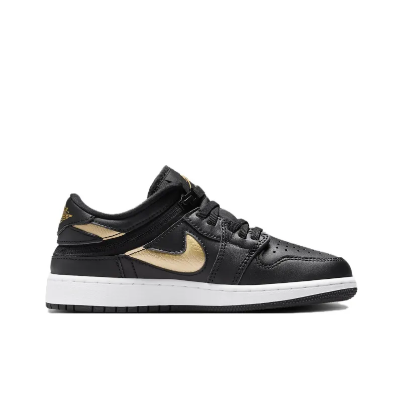 Jordan Air Jordan 1 Non-slip Wear-resistant Shock Absorption Low-Top Vintage Basketball Shoes Women's Black-1
