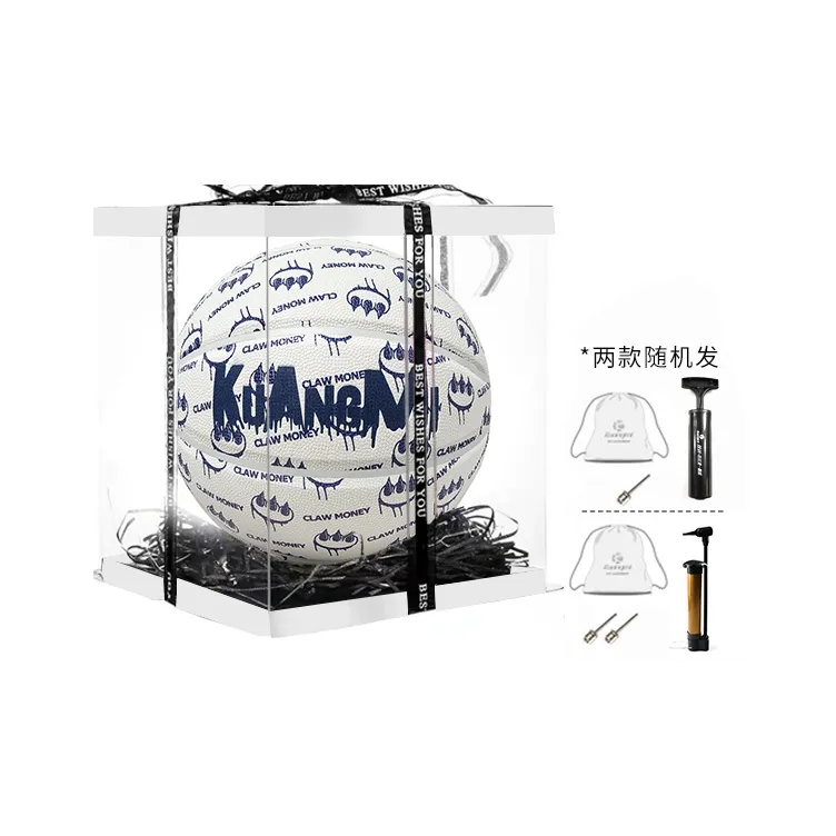 Kuangmi x Claw Money PU Basketball Blue White Size 7 Training Unisex-8