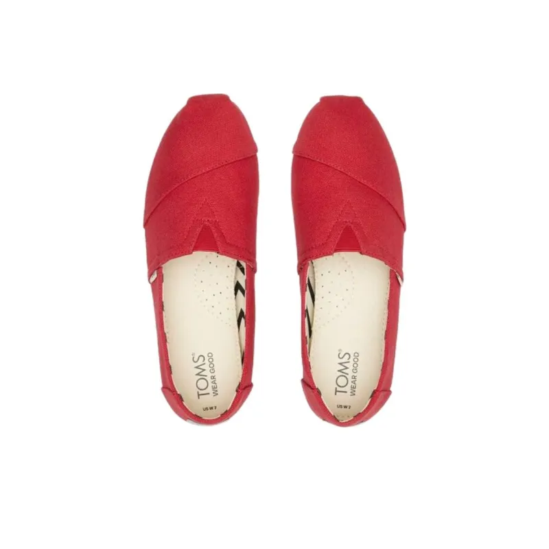 Toms Alpargata Casual Single Shoes Women's Red-4