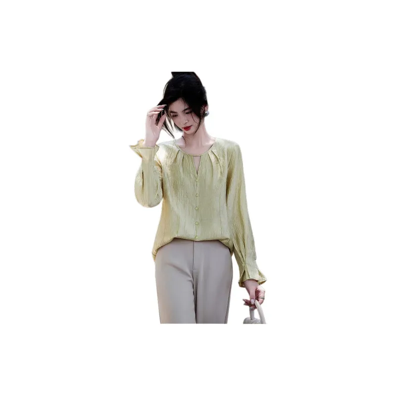 【dme】 Shirt Women's Light Yellow-0