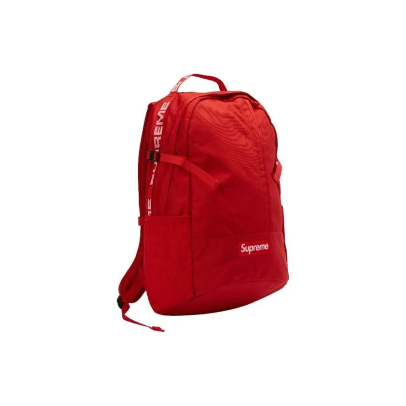 Supreme SS18 Nylon Backpack Regular Unisex Red-3