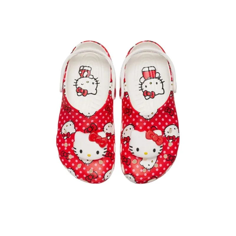 Crocs Classic Clog Hello Kitty Red Polka Dots Women's-4