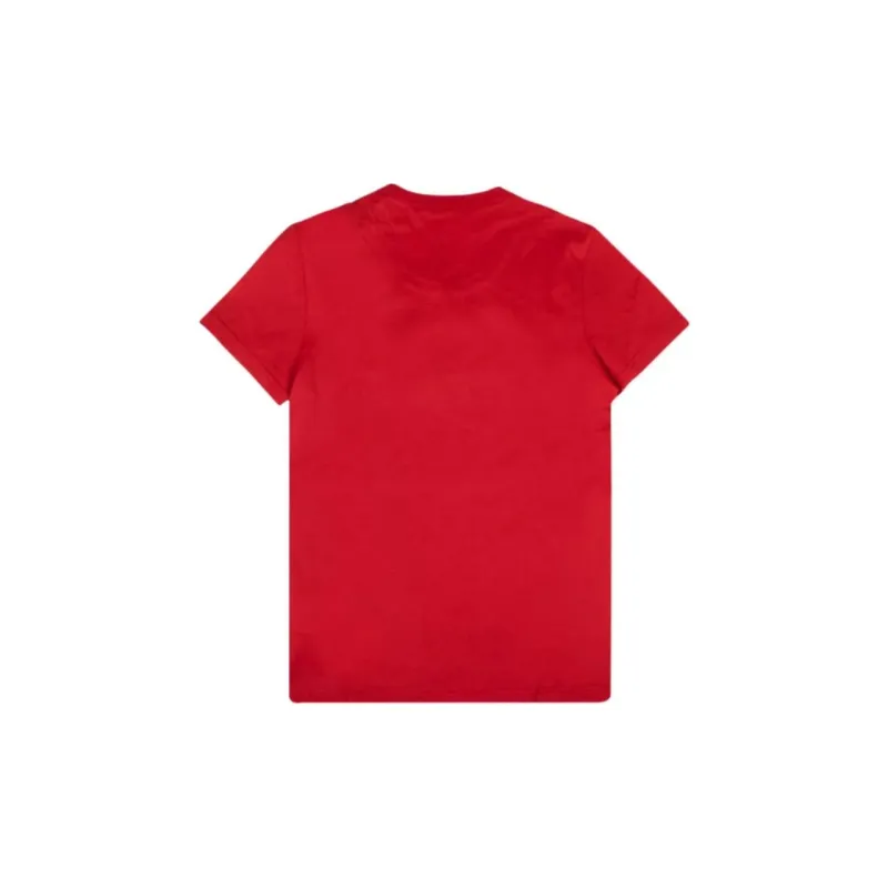 Moncler Embroided Logo Print T Shirt 'Red'-1