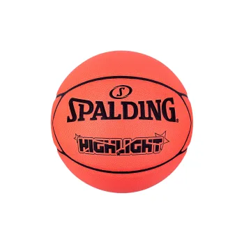 SPALDING HIGHLIGHT Series PU Basketball Neon Orange Size 7 Competition Training