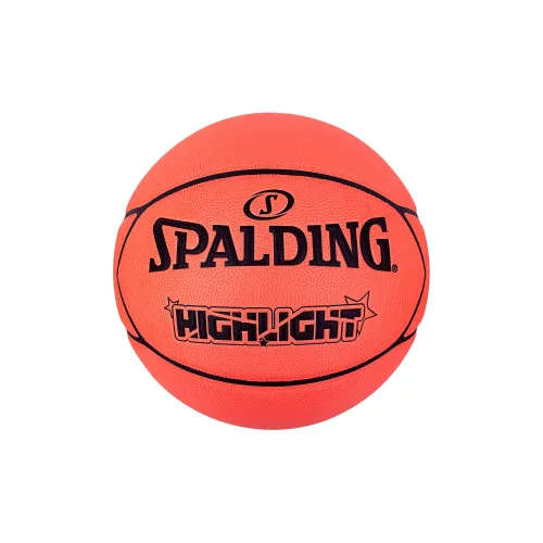 SPALDING HIGHLIGHT Series PU Basketball Neon Orange Size 7 Competition Training