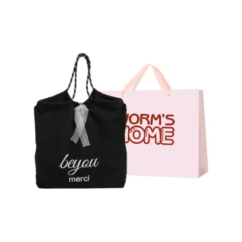 Worm's Home Canvas Tote Canvas Bag Crossbody Bag Regular Women's Black