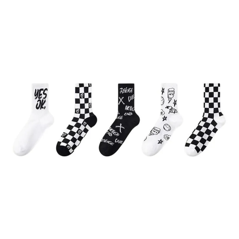 MIIOW Mid Calf Socks Women's 5 Pack-1