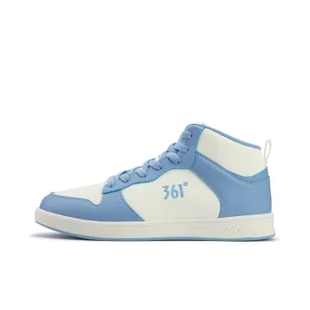 361° Air Force One Anti Slip Wear Resistant Mid Top Skateboard Shoes Men's Feather White Sky Blue