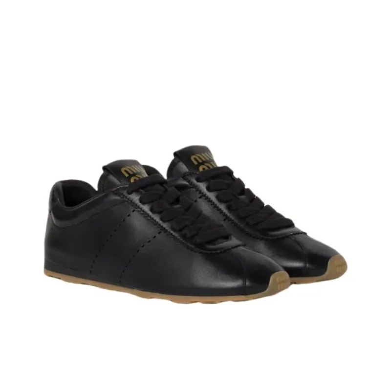 MIU MIU Plume Low Top Casual Shoes Women's Black-2