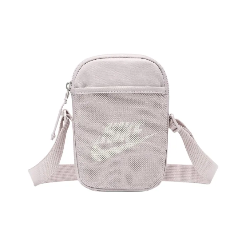 Nike Heritage Nylon Shoulder Bag, Crossbody Bag Trumpets Unisex Platinum Purple & Peak White-0