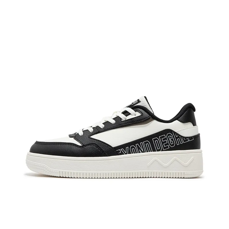 361° Wear Resistant Slip Resistant Low Top Skateboard Shoes Women's Feather White Obsidian Black-0