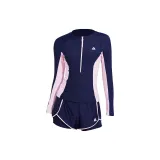 Blue Long-Sleeved Swimsuit Set