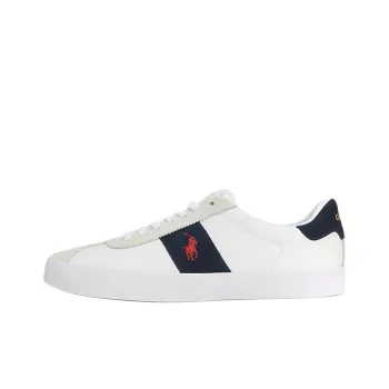 Polo Ralph Lauren Court Vulc Low Top Skateboard Shoes Men's White