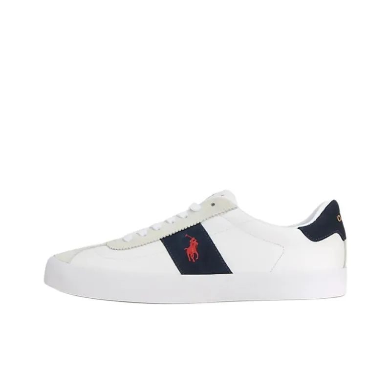 Polo Ralph Lauren Court Vulc Low Top Skateboard Shoes Men's White-0