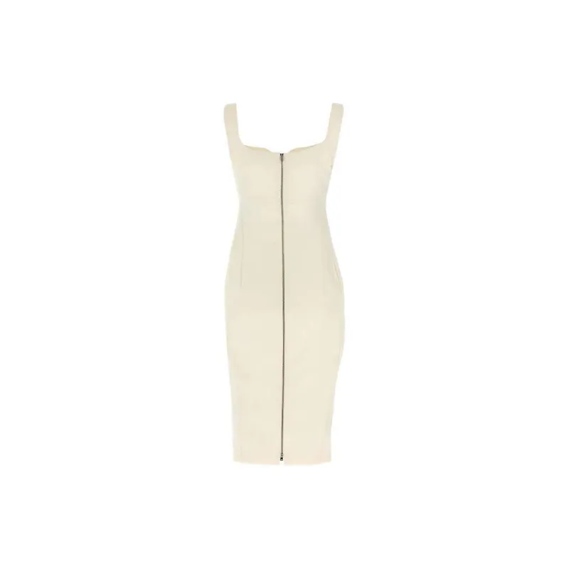 Victoria Beckham Sweetheart Neck Sleeveless Midi Dress-1