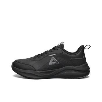 PEAK Cushioning Slip Resistant And Abrasion Resistant Running Shoes Men's All Black