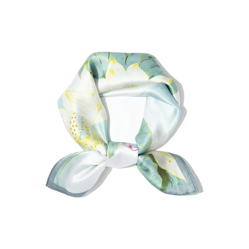 Shanghai Story 100% Mulberry Silk Silk Scarves Women's Patch Bamboo Leaf Flower Gift Box Set-31