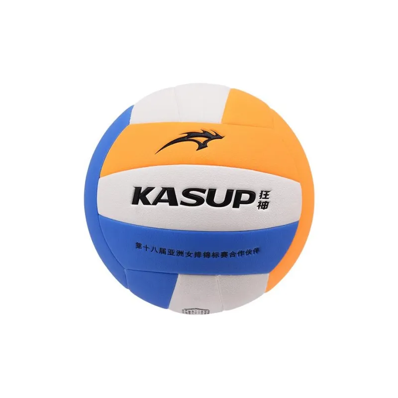 KASUP PU Size 5 Volleyball Unisex White Yellow Blue-0