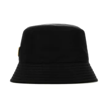 PRADA Recycled Nylon Cotton Bucket Hats Women's Black