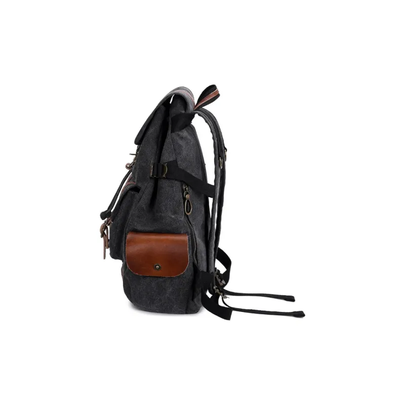 H YXIANG Canvas Backpack Men's Multicolor-2