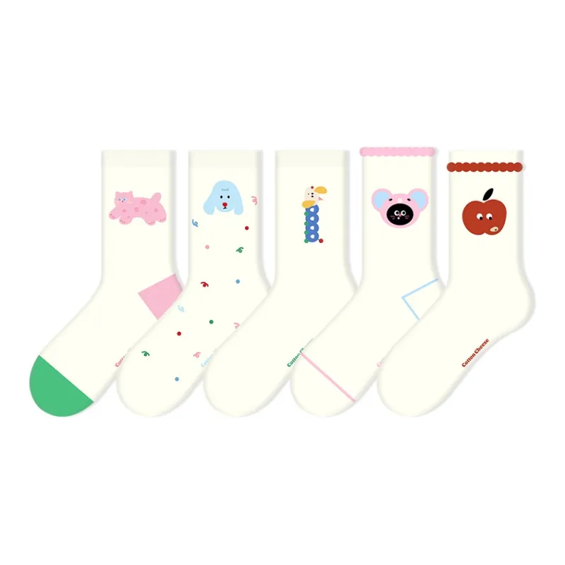 COTTON CHEESE Mid Calf Socks Women's-5