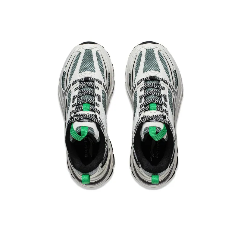 LiNing Aurora 2K V2 Wear Resistant Slip Resistant Low Top Casual Shoes Women's Mist White Lake Ethereal Green-4
