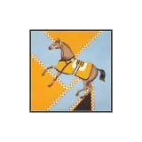 Galloping Horse Galloping, Blue Orange