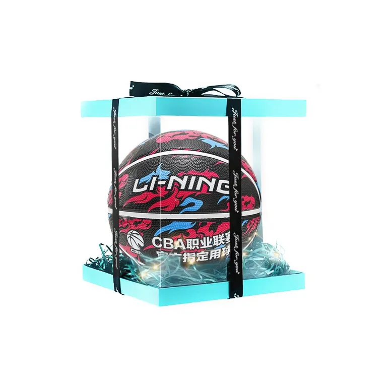 LiNing Rubber Basketball Black Blue Red Size 7 Training Competition-8