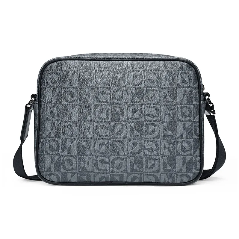 GOLDLION PVC Crossbody Bags Medium Size Men's Gray-3