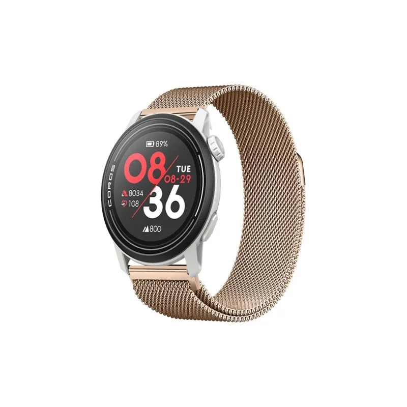 FZRT COROS Compatibility Watch Band Stainless Steel Metal Beige Blue Magnetic Steel Band Metal-3