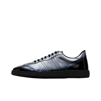 FERRAGAMO Low Top Skateboard Shoes Men's Silver Gray