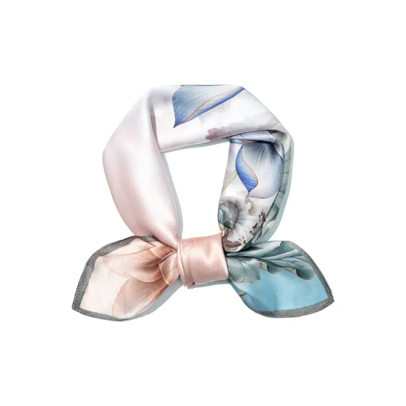Shanghai Story 100% Mulberry Silk Silk Scarves Women's Patch Bamboo Leaf Flower Gift Box Set-13