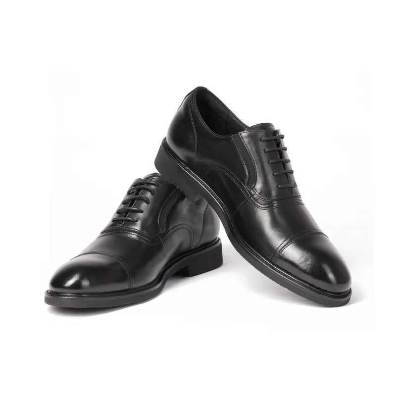 SEVEN Dress Shoes Men Low Top Black-2