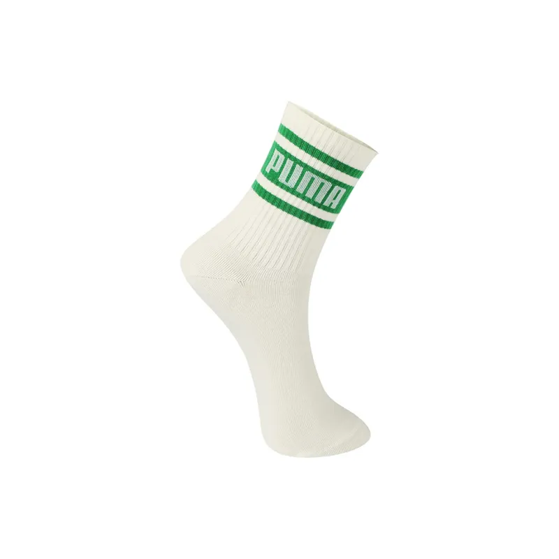 PUMA Knee-High Socks Unisex 3 Pack White Green-3