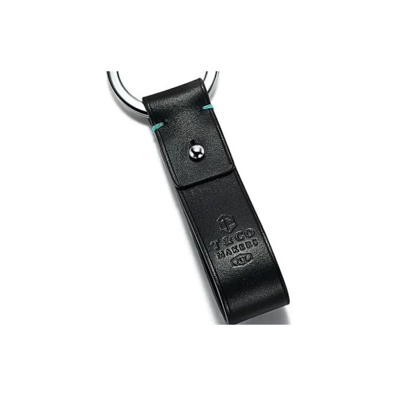 TIFFANY & CO. Leather Keychains Unisex Black-2