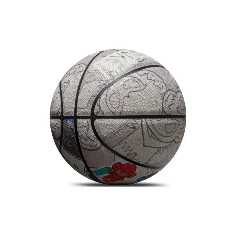FireMonkey PU Basketball Gray Size 7 Ball Glow in The Dark Training Unisex-1