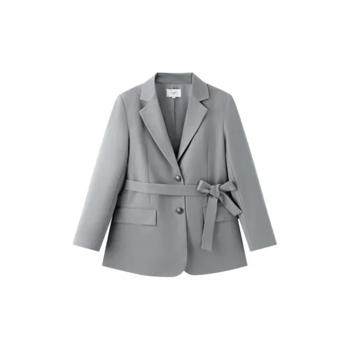 TKY SHOP Business Suits Women's Silver Coin Gray