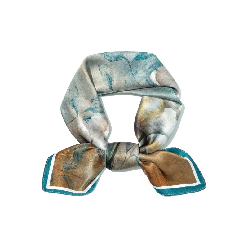 Shanghai Story 100% Mulberry Silk Silk Scarves Women's Patch Bamboo Leaf Flower Gift Box Set-5