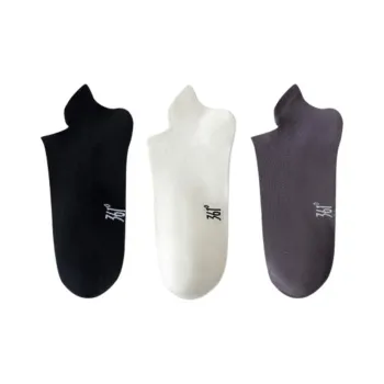 361° Ankle Socks Men's 3 Pack Black White Gray