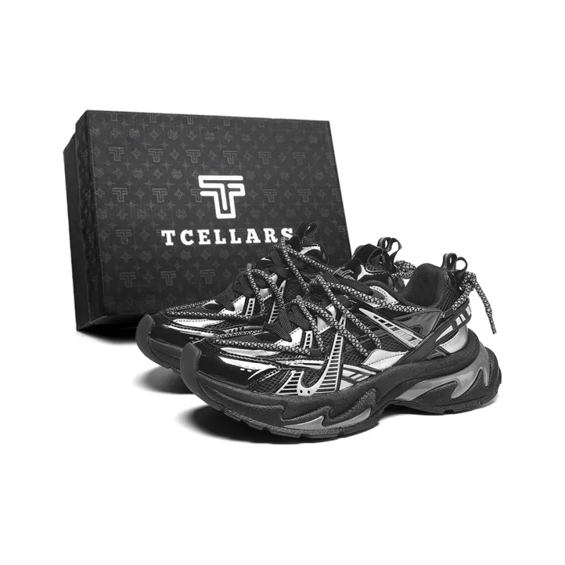 TCELLARS Cushioning, Slip Resistant, Abrasion Resistant, Height Increasing Low Top Chunky Sneakers Unisex-5