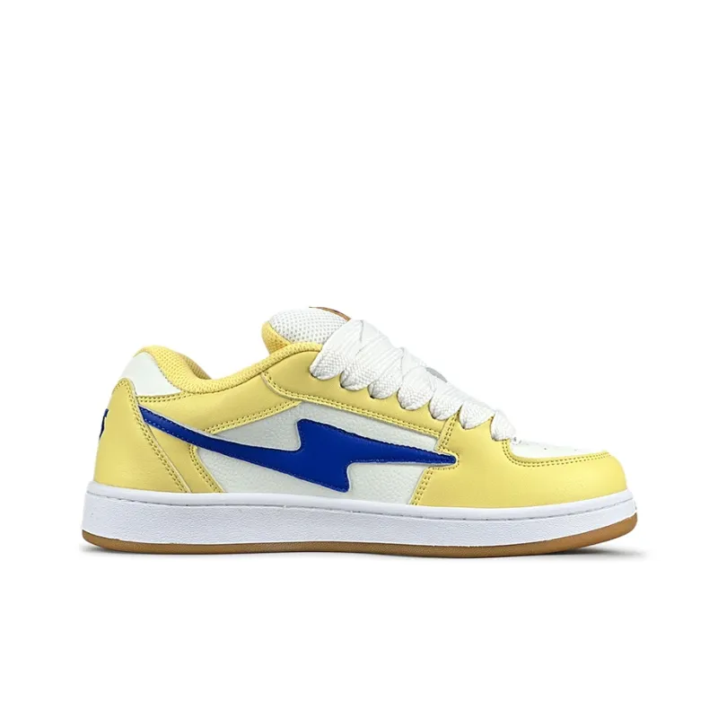 LuzaoT SUPER DRAG Puffy Shoes Low Top Casual Shoes Women's Blue Yellow-1