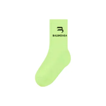 Balenciaga Sporty B Tennis Socks 'Lemon/Black'