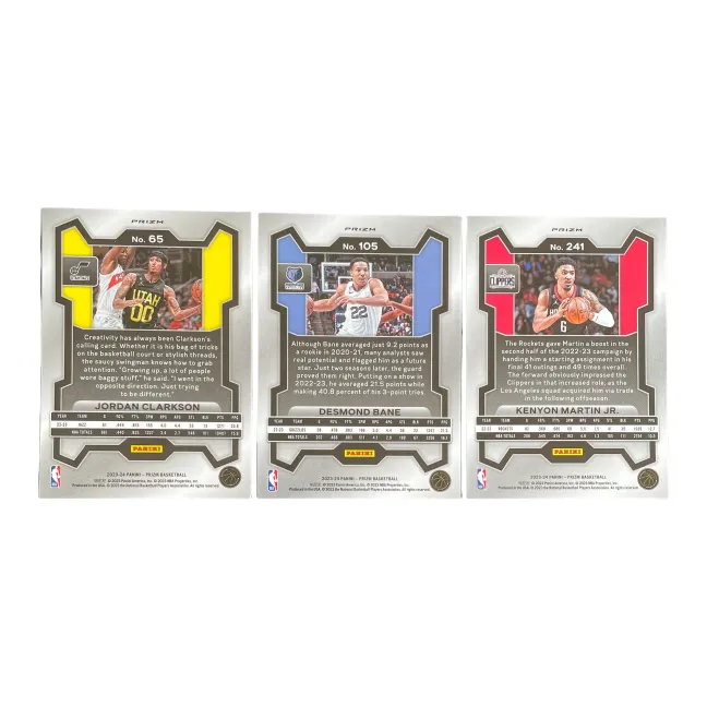 PANINI 2023 24 PRIZM Clarkson, Bane, Martin, Green Fold, Player Card, Card Product Access Sports Cards 3 Pcs-1