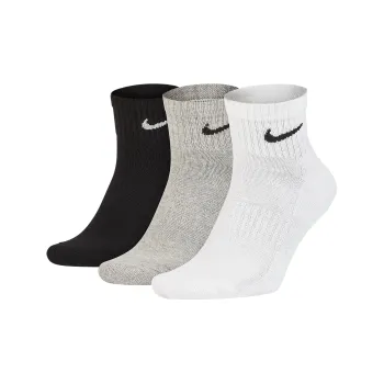 Nike Ankle Socks Unisex 3 Pack Black White Gray