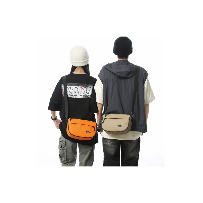 OUZIHUANG Nylon Fabric Crossbody Bag Unisex Black/White/Khaki/Green/Orange-16