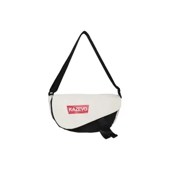 OUZIHUANG Nylon Shoulder Bag, Crossbody Bag Regular Unisex Gray & Orange/Black & Red/White & Black/Khaki & White